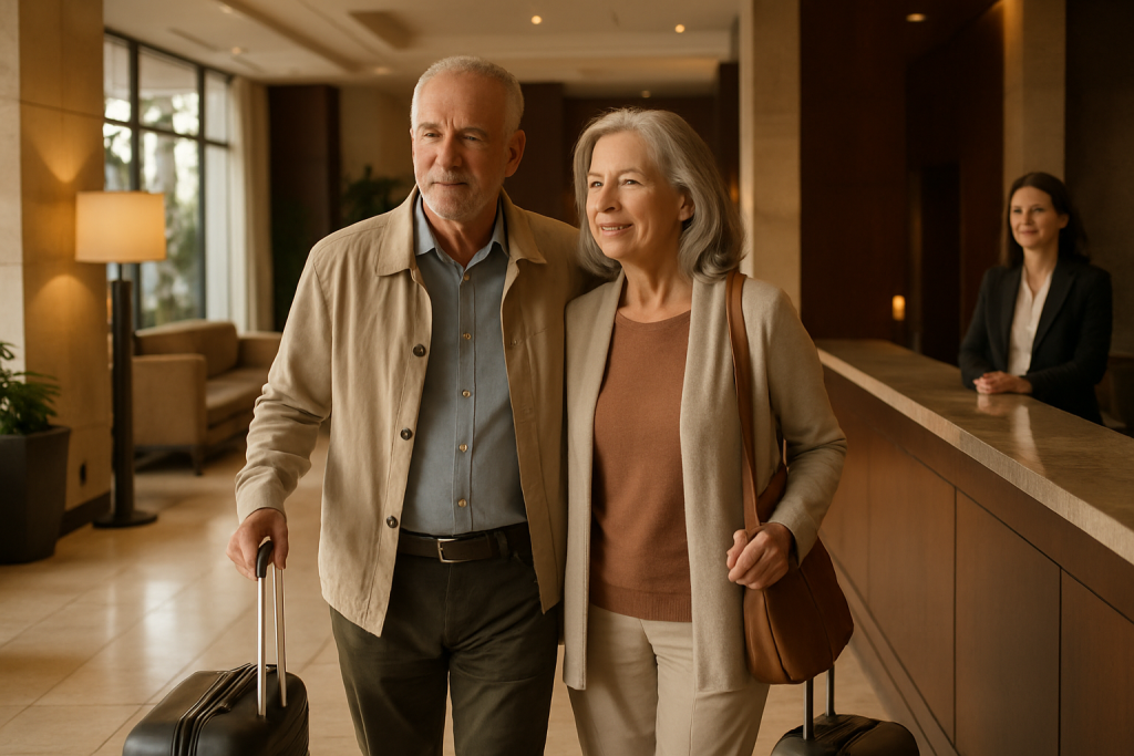 Comfortable Las Vegas hotel arrival for adults over 50